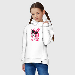Толстовка оверсайз детская Аниме Куроми, цвет: белый — фото 2
