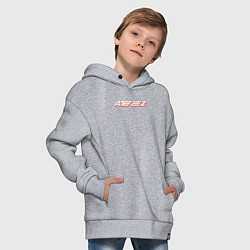 Толстовка оверсайз детская Ateez logo, цвет: меланж — фото 2