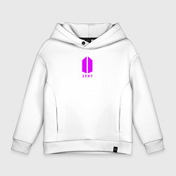 Толстовка оверсайз детская BTS - Army, цвет: белый