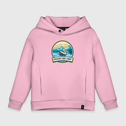 Толстовка оверсайз детская Pelican lake camp, цвет: светло-розовый