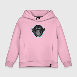 Толстовка оверсайз детская Funny monkey, цвет: светло-розовый