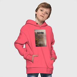 Толстовка оверсайз детская Maxim тропический залив, цвет: коралловый — фото 2