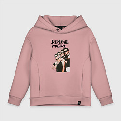 Толстовка оверсайз детская Depeche Mode Violator 3, цвет: пыльно-розовый