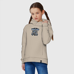Толстовка оверсайз детская Воины льда, цвет: миндальный — фото 2