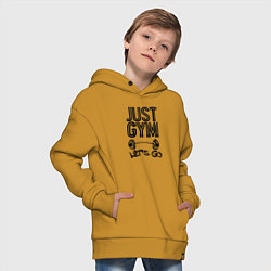 Толстовка оверсайз детская Just gym, цвет: горчичный — фото 2