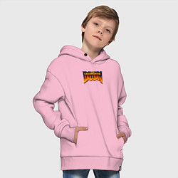 Толстовка оверсайз детская Doom ultimate, цвет: светло-розовый — фото 2