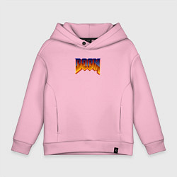 Толстовка оверсайз детская Doom logotype, цвет: светло-розовый