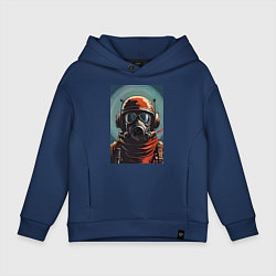 Детское худи оверсайз Портрет в противогазе