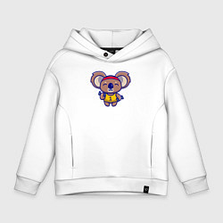 Толстовка оверсайз детская Спортивная коала, цвет: белый