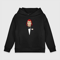 Толстовка оверсайз детская Money heist godfather, цвет: черный