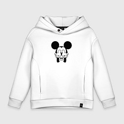Толстовка оверсайз детская Микки Маус, цвет: белый