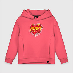 Толстовка оверсайз детская Honey heart, цвет: коралловый