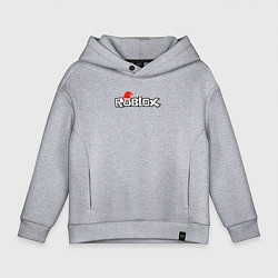 Толстовка оверсайз детская Роблокс - Новый год, цвет: меланж