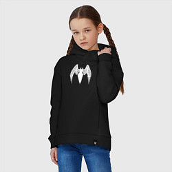 Толстовка оверсайз детская Venom spider logo, цвет: черный — фото 2