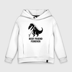 Толстовка оверсайз детская Godzilla best friend, цвет: белый