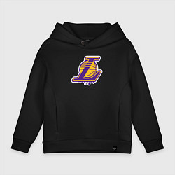 Толстовка оверсайз детская Lakers team, цвет: черный
