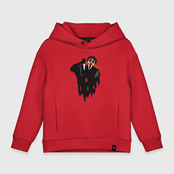 Толстовка оверсайз детская Крик-мужик из Деревня дураков мем, цвет: красный