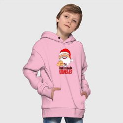 Толстовка оверсайз детская Ты приготовила оливье, цвет: светло-розовый — фото 2