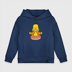 Толстовка оверсайз детская Homer yoga, цвет: тёмно-синий