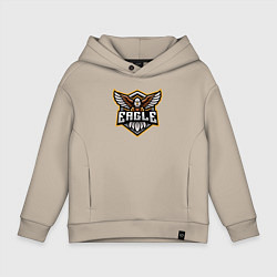 Толстовка оверсайз детская Eagle team, цвет: миндальный