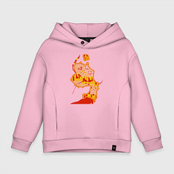 Толстовка оверсайз детская НСК, цвет: светло-розовый