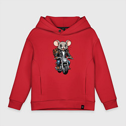 Толстовка оверсайз детская Biker mice, цвет: красный