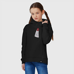 Толстовка оверсайз детская Печать космодесантника, цвет: черный — фото 2