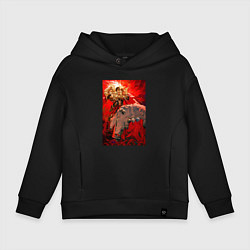 Толстовка оверсайз детская Empire of Humanity - Warhammer, цвет: черный