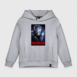 Толстовка оверсайз детская Predator in the helmet, цвет: меланж