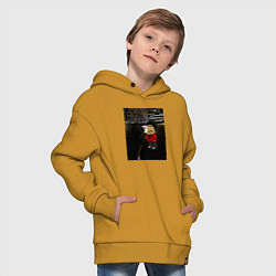 Толстовка оверсайз детская Чилловый старбой, цвет: горчичный — фото 2