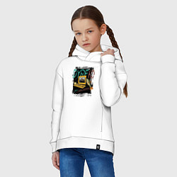 Толстовка оверсайз детская Дурею от Kingdom come deliverance 2, цвет: белый — фото 2