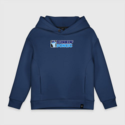 Толстовка оверсайз детская Dunkin Doncic, цвет: тёмно-синий
