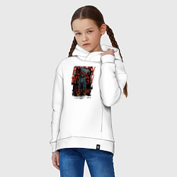 Толстовка оверсайз детская Хагги Вагги из Poppy Playtime, цвет: белый — фото 2
