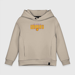 Толстовка оверсайз детская Team Los Angeles Lakers, цвет: миндальный