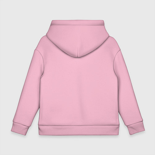 Детское худи оверсайз Girl power black and pink / Светло-розовый – фото 2