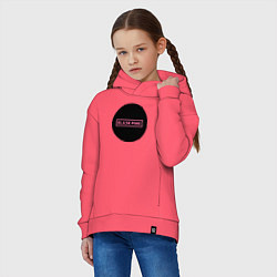 Толстовка оверсайз детская Blackpink logotype - group of South Korea, цвет: коралловый — фото 2