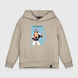 Толстовка оверсайз детская Блич Гриммджоу Джагерджак, цвет: миндальный