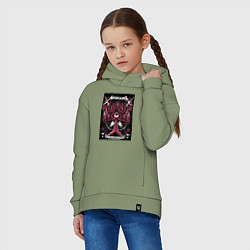 Толстовка оверсайз детская Metallica - royal arena Denmark, цвет: авокадо — фото 2