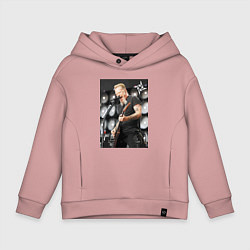 Толстовка оверсайз детская James Alan Hatfield - Metallica, цвет: пыльно-розовый
