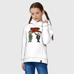 Толстовка оверсайз детская Падение царизма, цвет: белый — фото 2