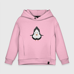 Толстовка оверсайз детская Cartoon penguin character, цвет: светло-розовый