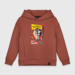 Толстовка оверсайз детская Taz mania - тасманский дьявол, цвет: кирпичный