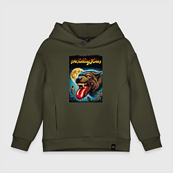 Толстовка оверсайз детская The Rolling Stones - the beginning, цвет: хаки