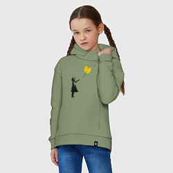 Толстовка оверсайз детская Wu-Tang Banksy, цвет: авокадо — фото 2