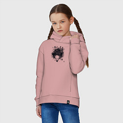 Толстовка оверсайз детская Девчонка милашка, цвет: пыльно-розовый — фото 2