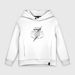 Толстовка оверсайз детская Scania always on time, цвет: белый