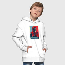 Толстовка оверсайз детская Snoop Dogg style, цвет: белый — фото 2