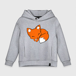 Детское худи оверсайз Спящий лисёнок