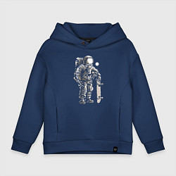 Толстовка оверсайз детская Space skateboarding, цвет: тёмно-синий