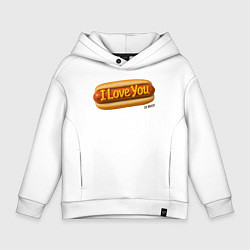 Детское худи оверсайз Hot dog I love you